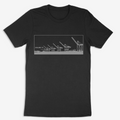 Oakland Cranes. Gray + Black T-Shirt
