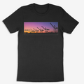 Oakland Cranes - Sunset. Black T-Shirt