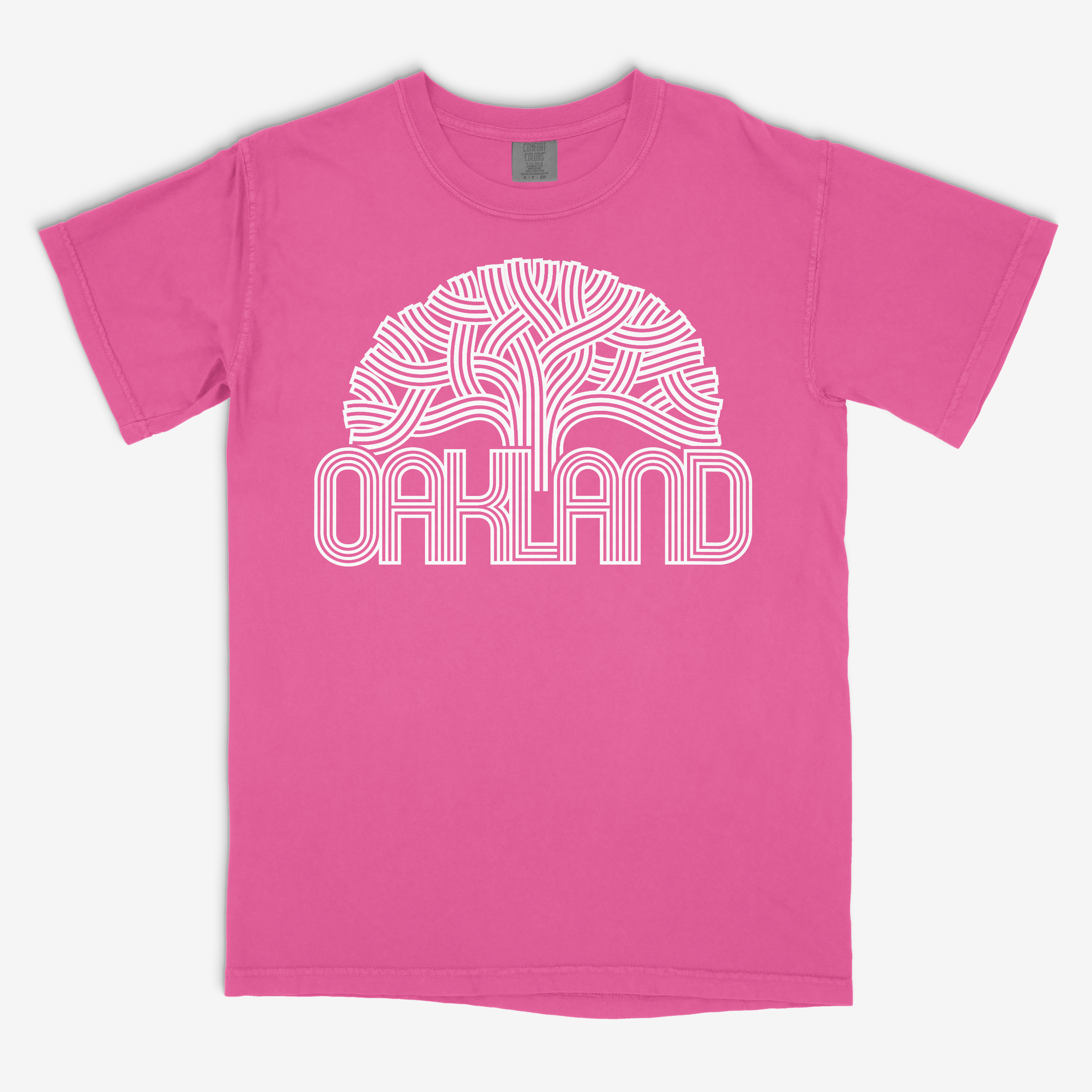 Oakland Tree. White + Crunch Berry T-Shirt