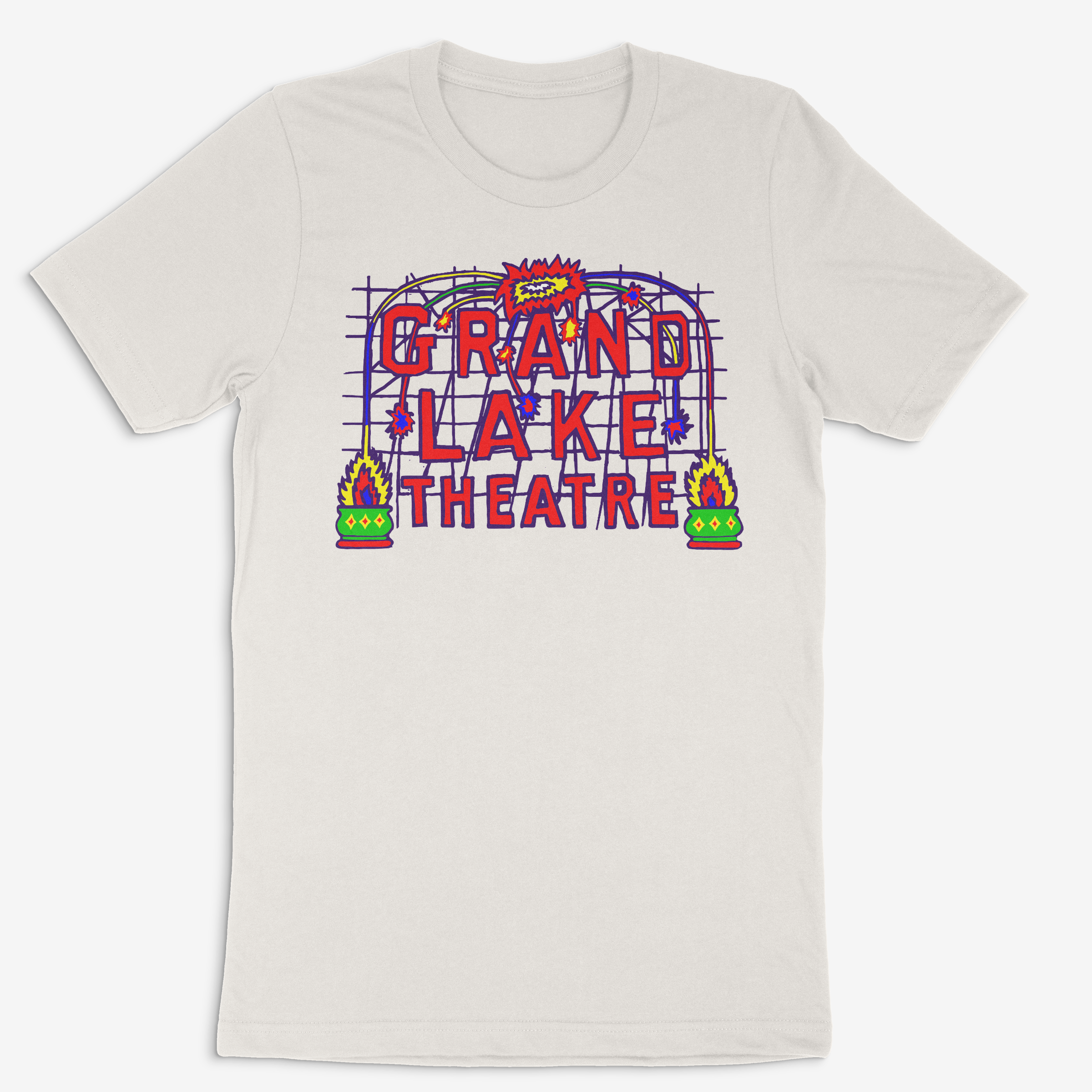 Grand Lake Theatre. Vintage White T-Shirt