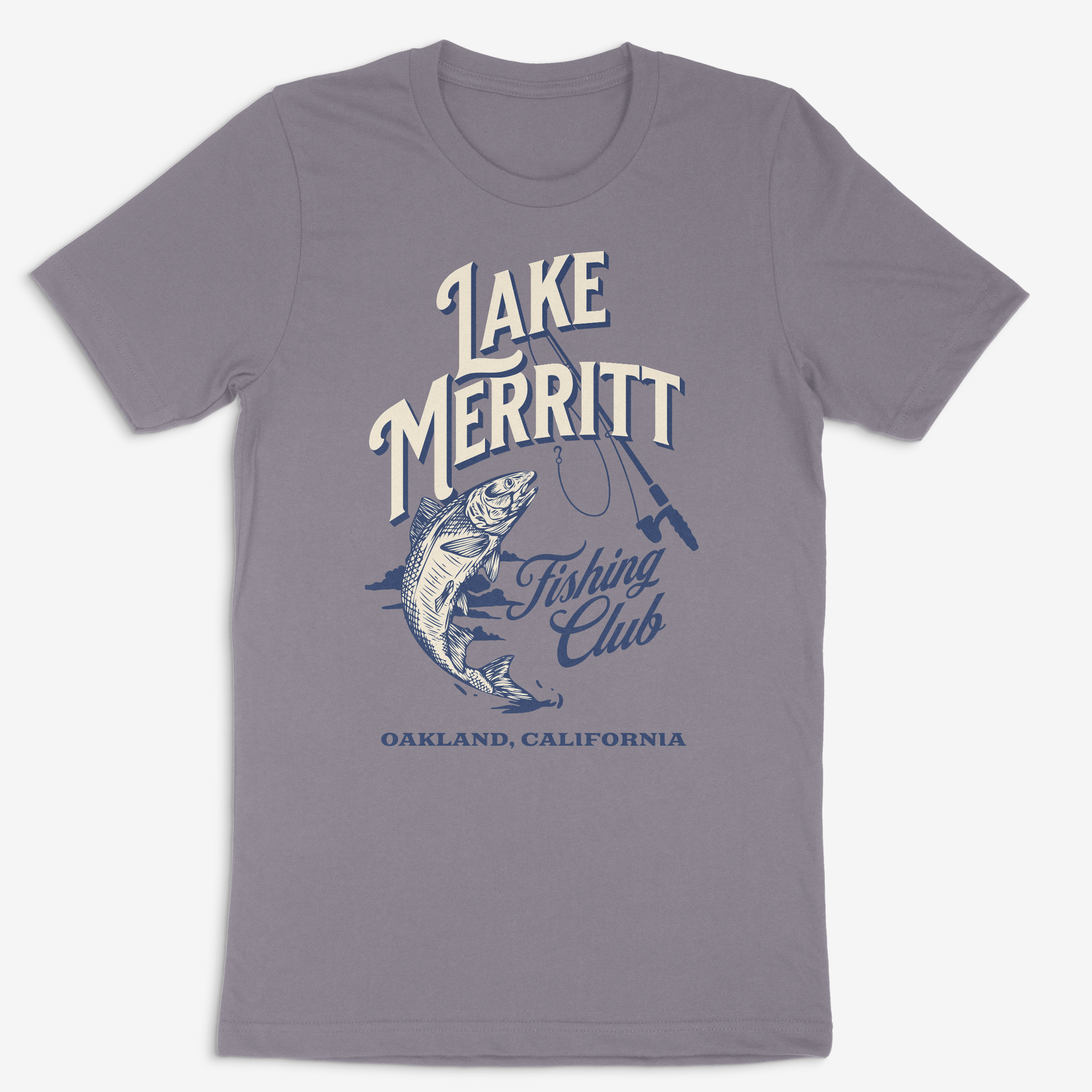 LAKE MERRITT FISHING CLUB. STORM GRAY T-Shirt