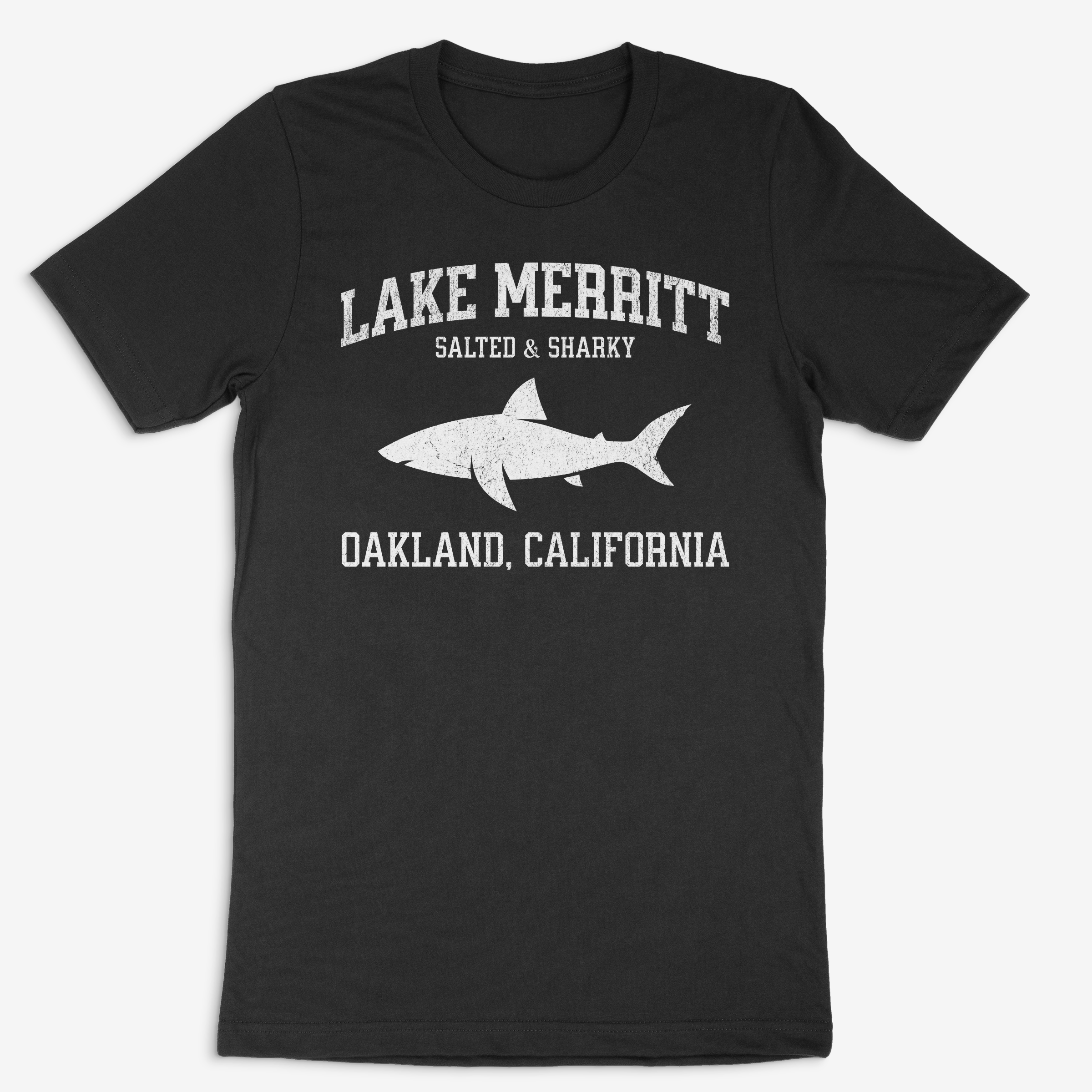 Lake Merritt. Salted & Sharky. Black T-Shirt