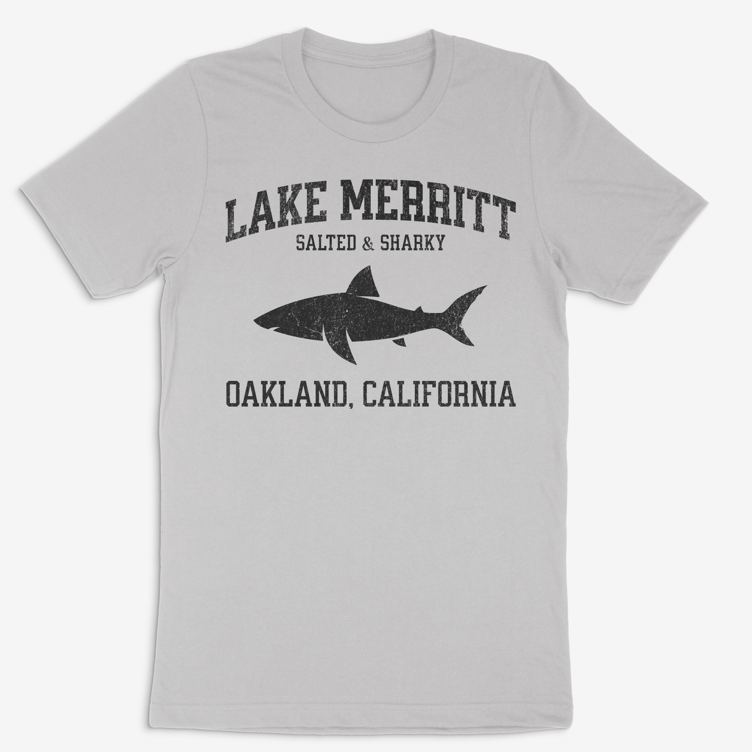 Lake Merritt. Salted & Sharky. Athletic Gray T-Shirt