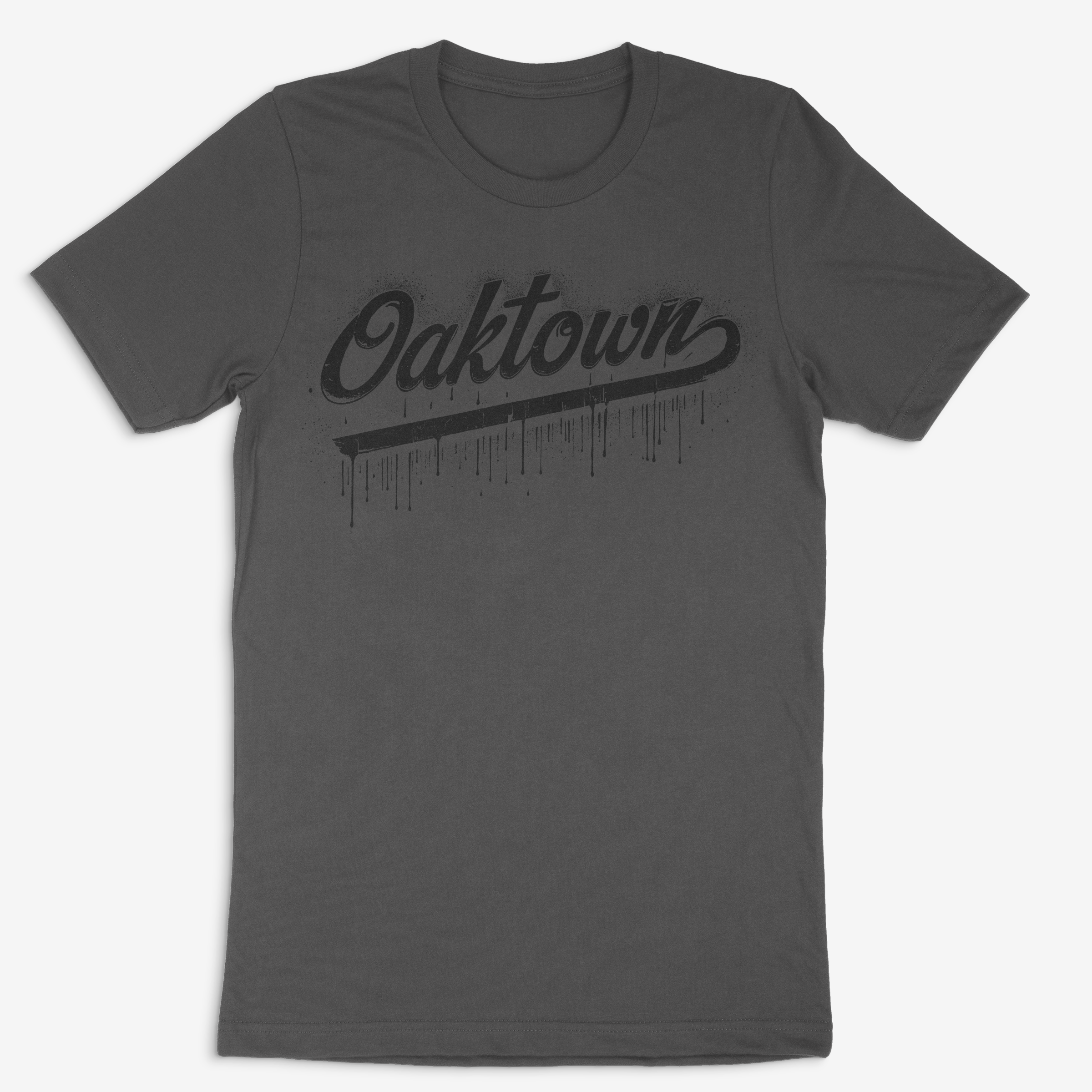 Oaktown Spray Paint. Asphalt Gray T-Shirt